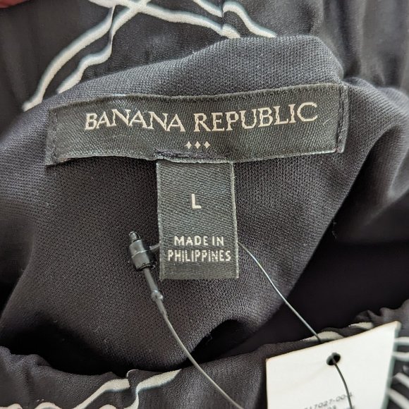 NEW Banana Republic Factory Pleated Midi Skirt Black and White - Picture 5 of 7